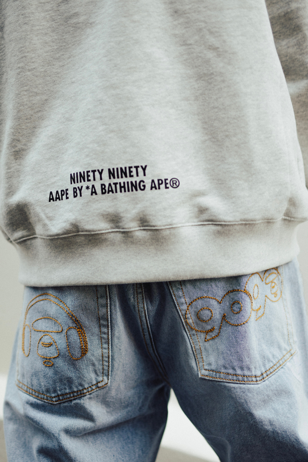 【コラボ】Aape✖️9090 スウェット L size ブラック